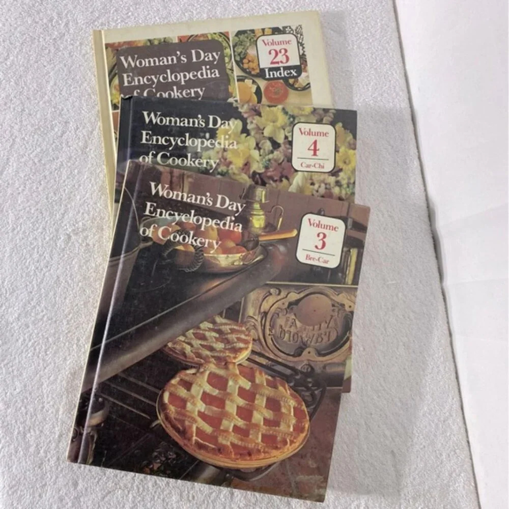 Vintage Woman’s Day Encyclopedia Of Cookery Cookbooks Vol 3,4,24